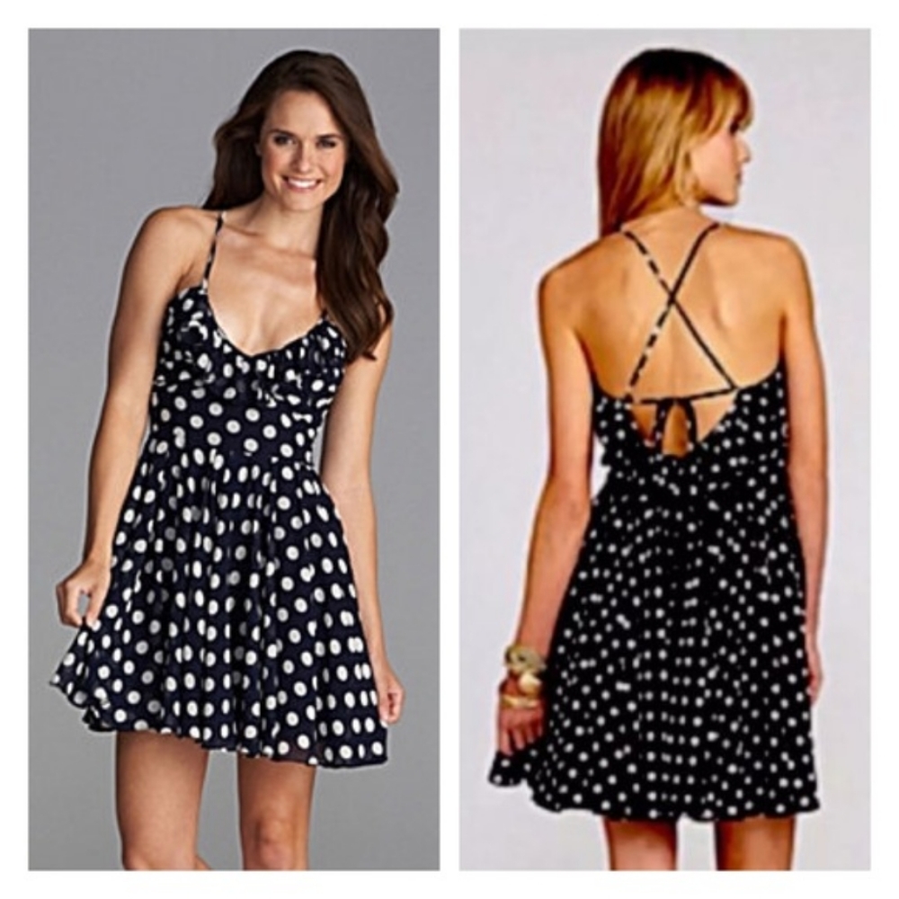 Chelsea & Violet Polka Dot Ruffled Dress